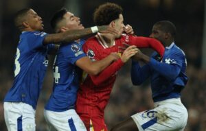 Read more about the article Merseyside Derby Drama: Late Equalizer Sparks Chaos in Goodison Park Finale